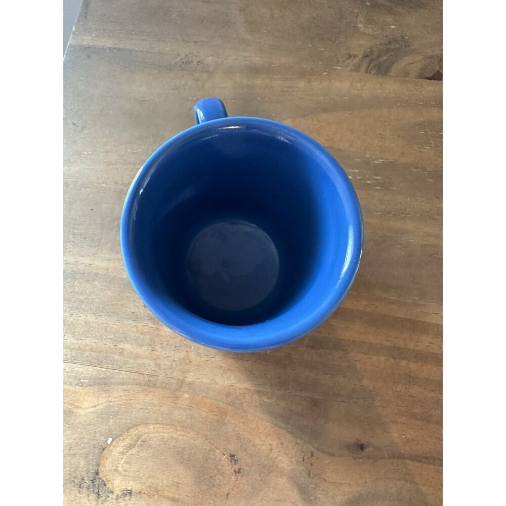 Fiesta Lapis Blue Ring Handle Coffee Mug Cup Fiestaware Homer Laughlin - Picture 6 of 9